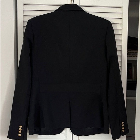 Lauren Ralph Lauren Wool Crested Blazer Black Sz 10 Lined - Picture 7 of 8